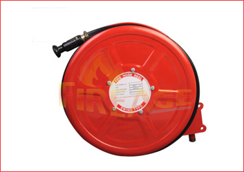 Mild Steel First Aid Hose Reel Drum with 30 mtr Pipe and Nozzle (Red)